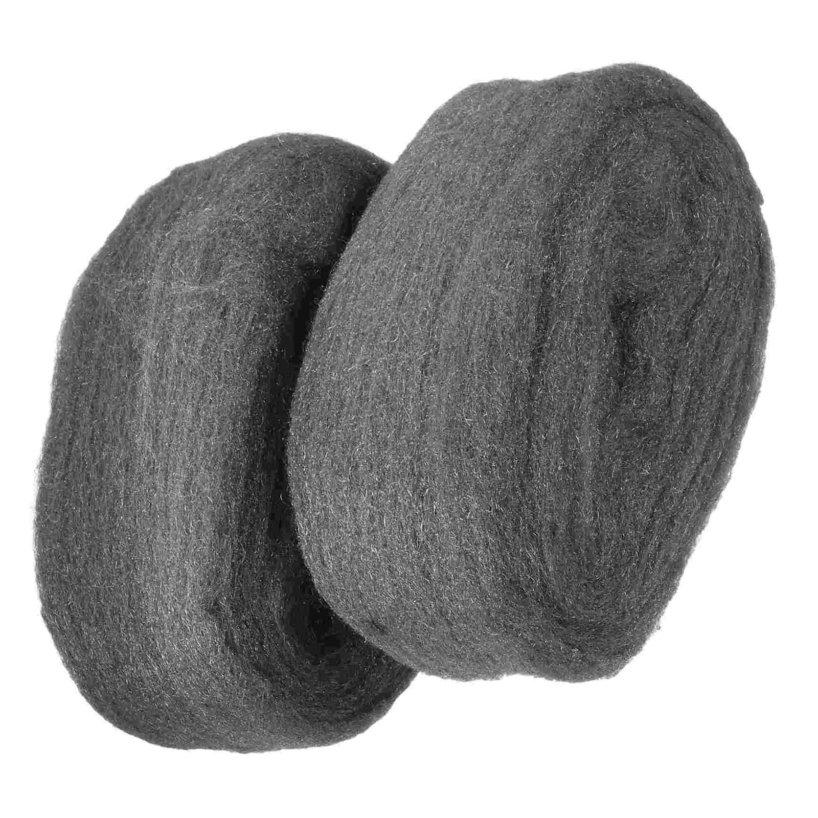 Lana d'Acciaio Rotolo di Lana d'Acciaio da 6 Pezzi for Filo di Tessuto Grossolano for la Pulizia della Serigrafia Pulita Riutilizzabile in Legno per Casa, Garage