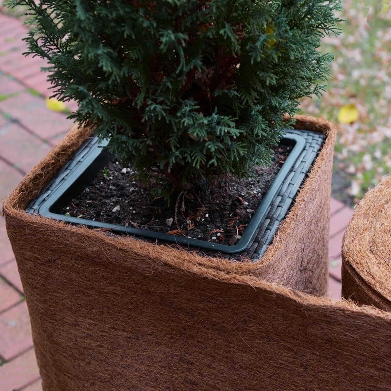 Coco Planter Liners – Safe Breathable Mat, Natural Fiber Roll, Eco Friendly Carpet | Reptile Bedding Sheet for Indoor Gardening Outdoor Potting Plants Home Balcony Terrarium Hydroponic Growth