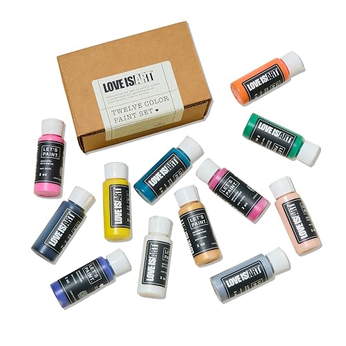 Love Paint - 12 Colors - Specially-formulated, Non-toxic, Intimacy Safe Body Paint