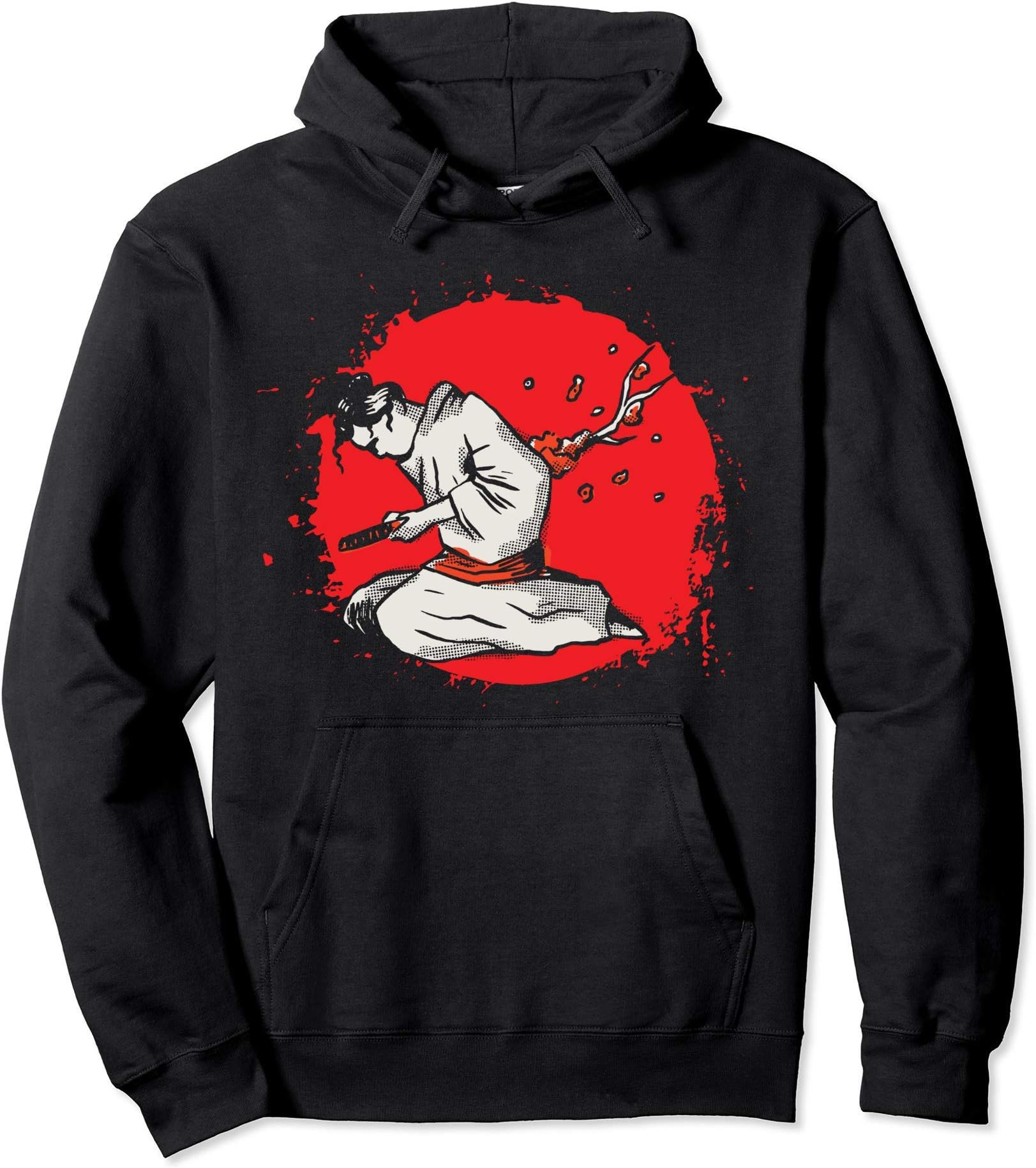 Japanese Harakiri Seppuku Warrior Samurai Swords Katana Pullover Hoodie