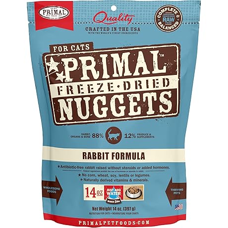 Primal Freeze Dried Cat Food Nuggets Rabbit