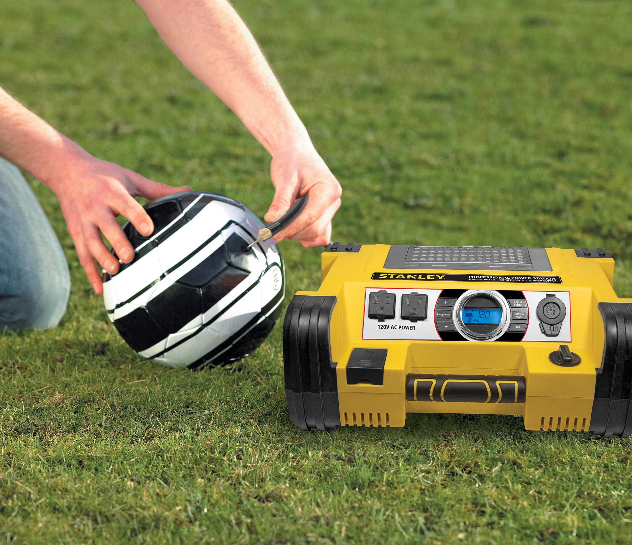 STANLEY PPRH7DS 1400 Peak Amp Battery Booster Jump Starter Power Station with USB AC Air Compressor — view 4