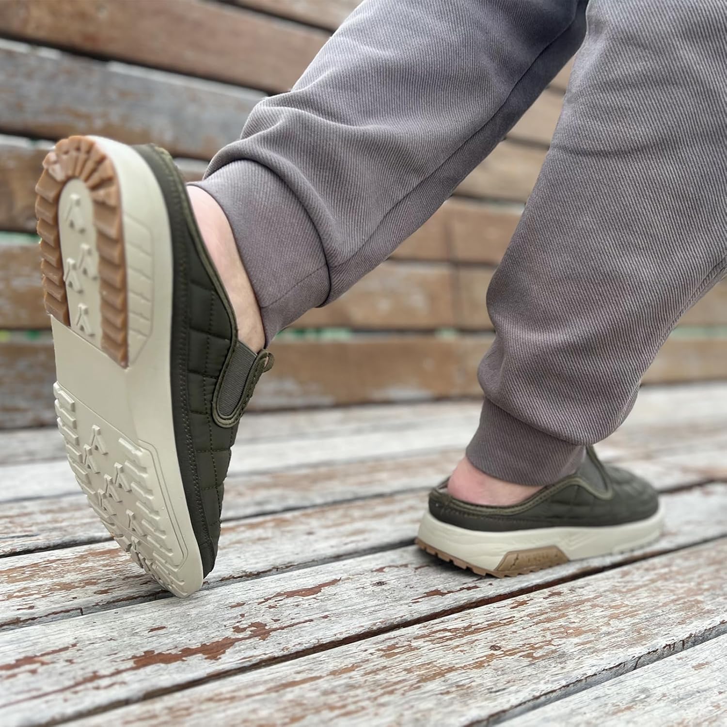 Men's Arch Support Slippers Orthopedic Plantar Fasciitis Relief Slip-On Indoor Outdoor Camping Walking Loafers Casual House Shoes - Image 7