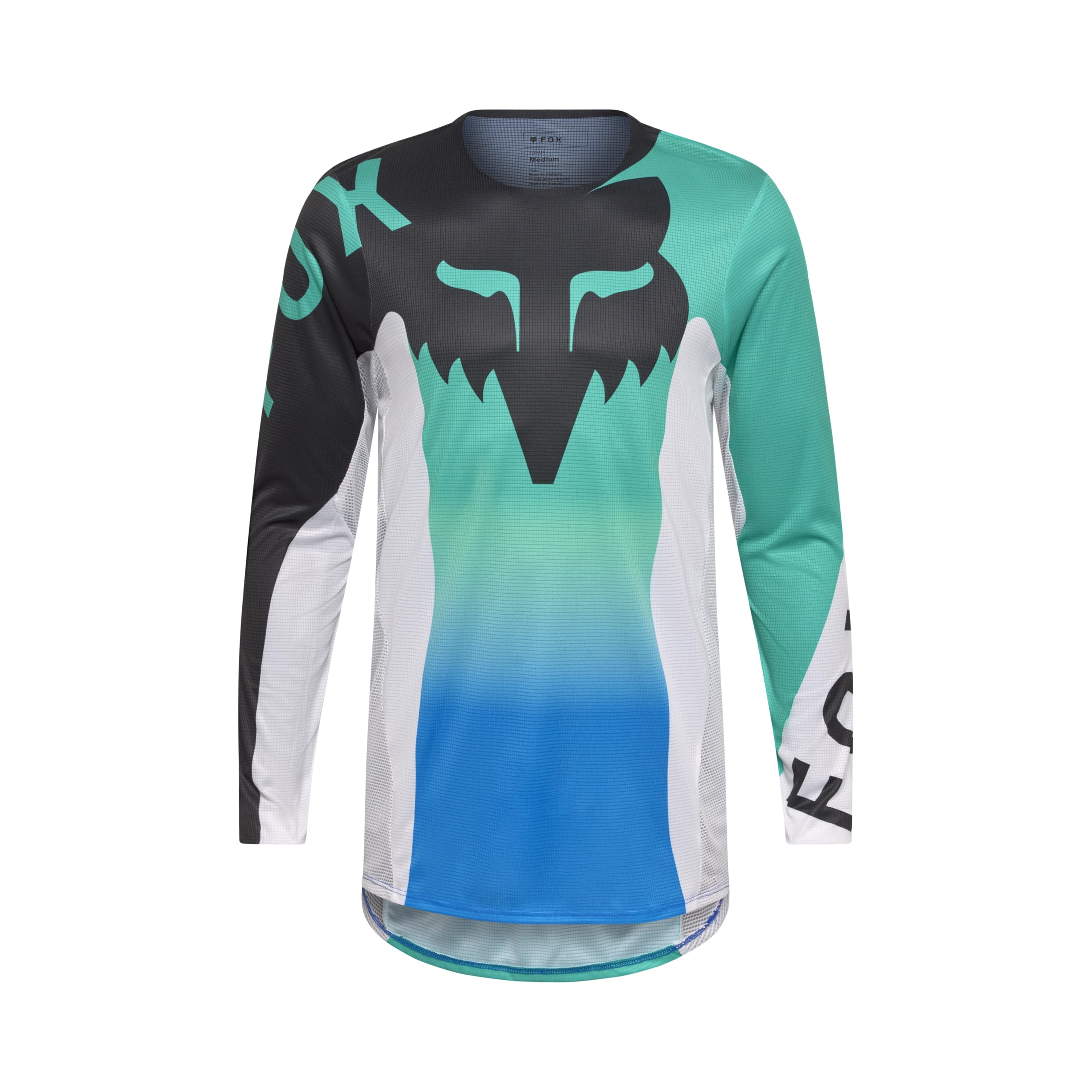 FOX Flexair Spire Maglia da motocross, bianco/nero/ciano, L