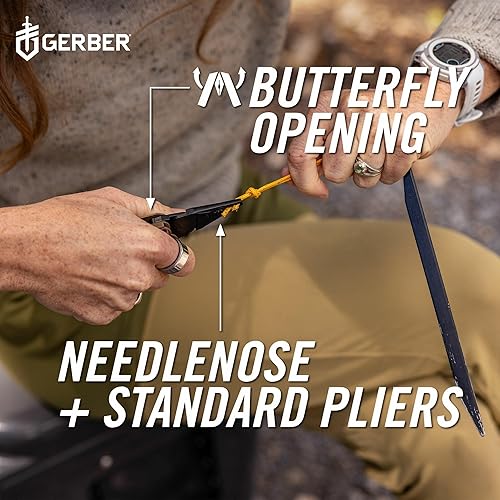 Miniatura 4 de Gerber Gear Stakeout Spark - Cuchillo plegable multiherramienta para mochileros, supervivencia, campamento, al aire libre, herramienta de bolsillo