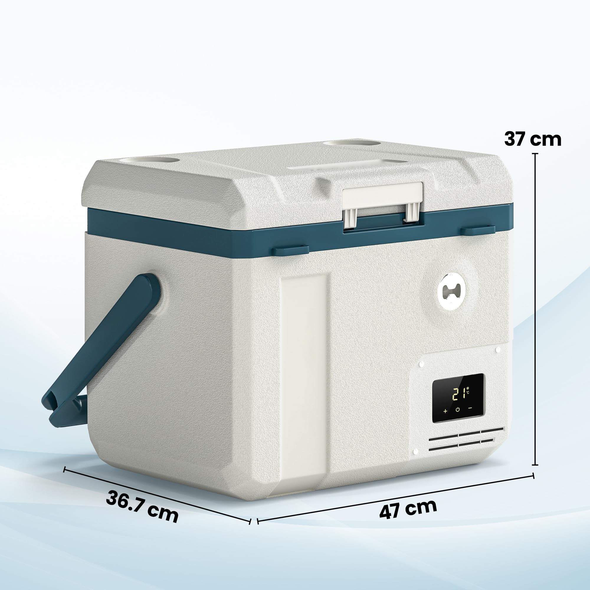 Outsunny Frigorifero Portatile 19L con Compressore, Mini Frigo Elettrico Anti-Shock, APP Bluetooth, 12V/24V/240V, -20°C a 20°C