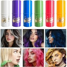 AKARY Hair Dye Pen, Temporary Hair Color Stick with Built-in Comb, 6 Shades, Washable & Non-Damaging, for Parties, Festivals & Daily Styling 05# pink