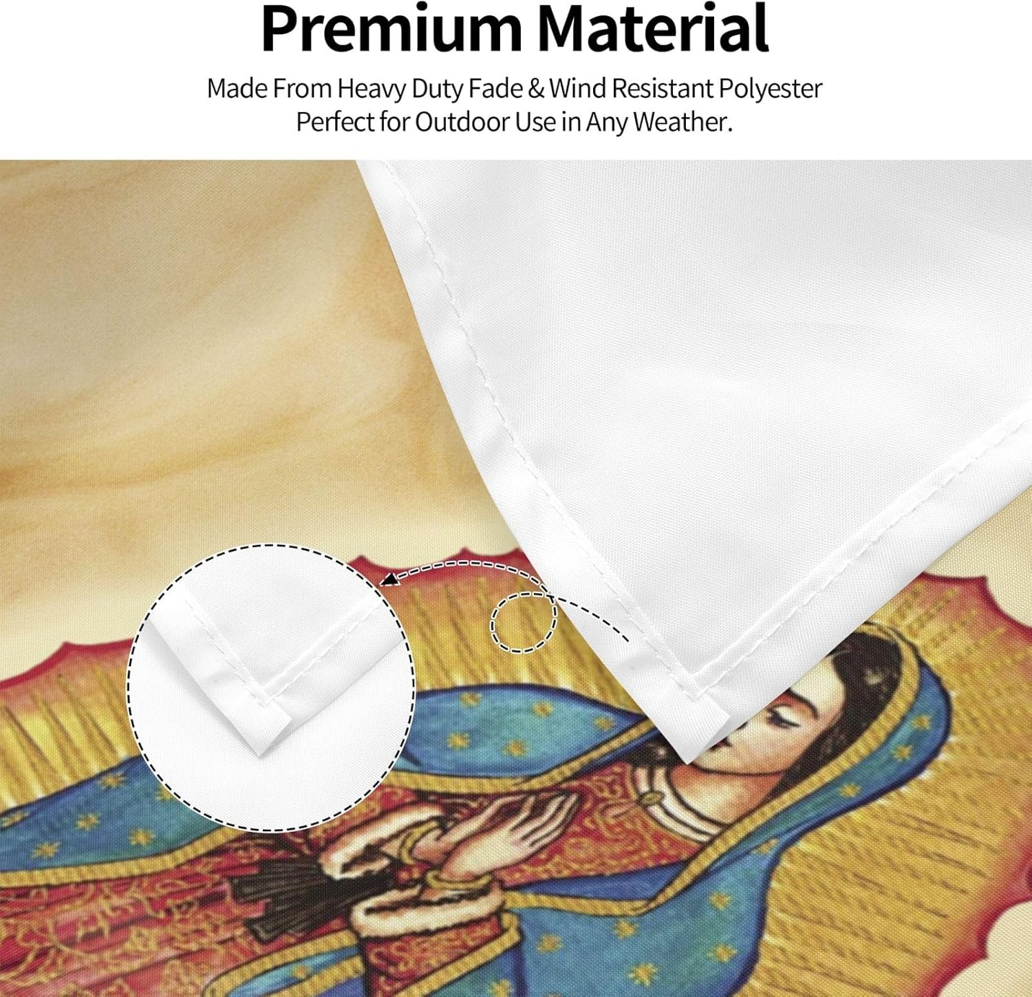 Virgin Mary Our Lady Of Guadalupe Flags 3x5 Ft Outdoor Flag Garden Flag Home Flag Yard Flags Banner Breeze Flag - Image 5