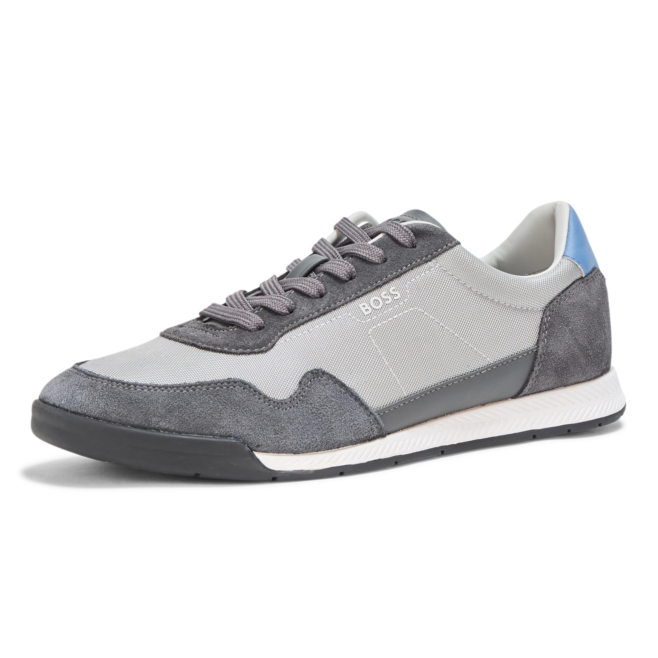 

                                                    BOSS Leather Mix Low Top Sneaker Moon Light Grey, 
