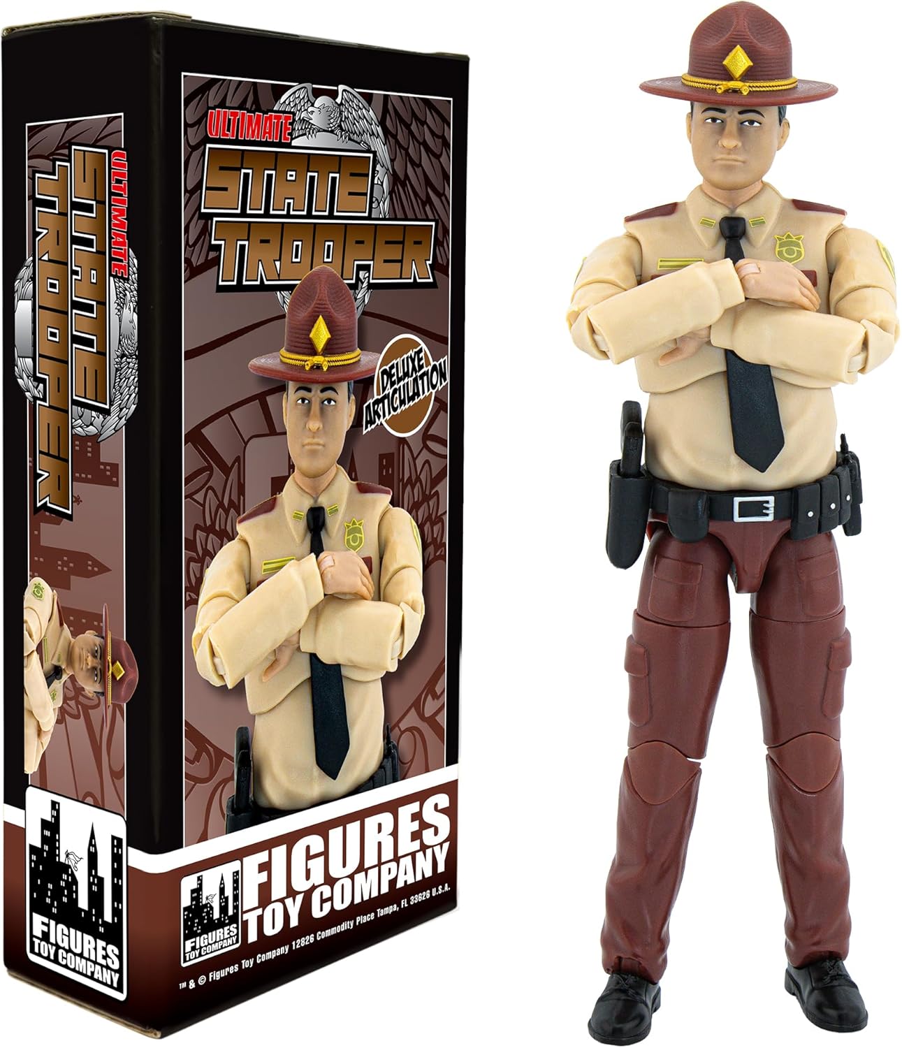 Figures Toy Company Ultimate 6.5 Inch State Trooper Figure with Deluxe Articulation