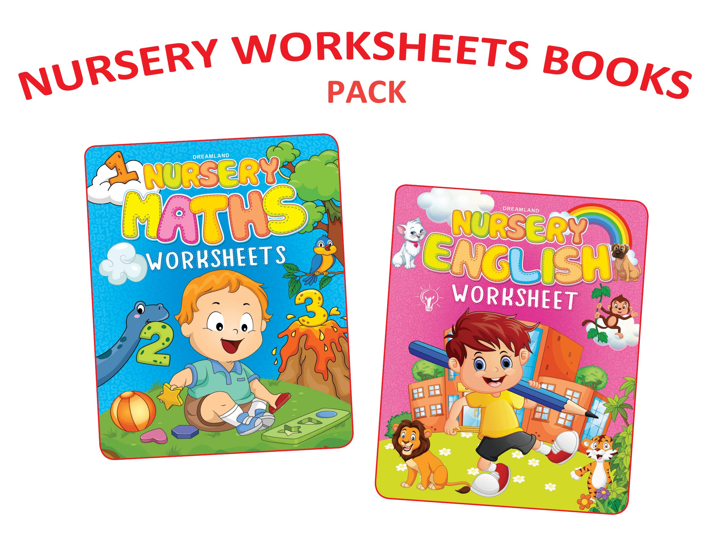 Buy Nursery Worksheets 2 Books Pack for Age 2 -5 Years| English & Maths  Early Learning Worksheets, 216 Pages Book Online at Low Prices in India | Nursery  Worksheets 2 Books Pack