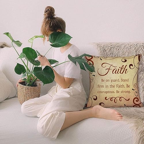 Miniatura 6 de NIDITW Juego de 4 refranes de las Escrituras para regalo, alegría, amor, fe, creer que puedo hacer todas las cosas a través de Navidad, quién me