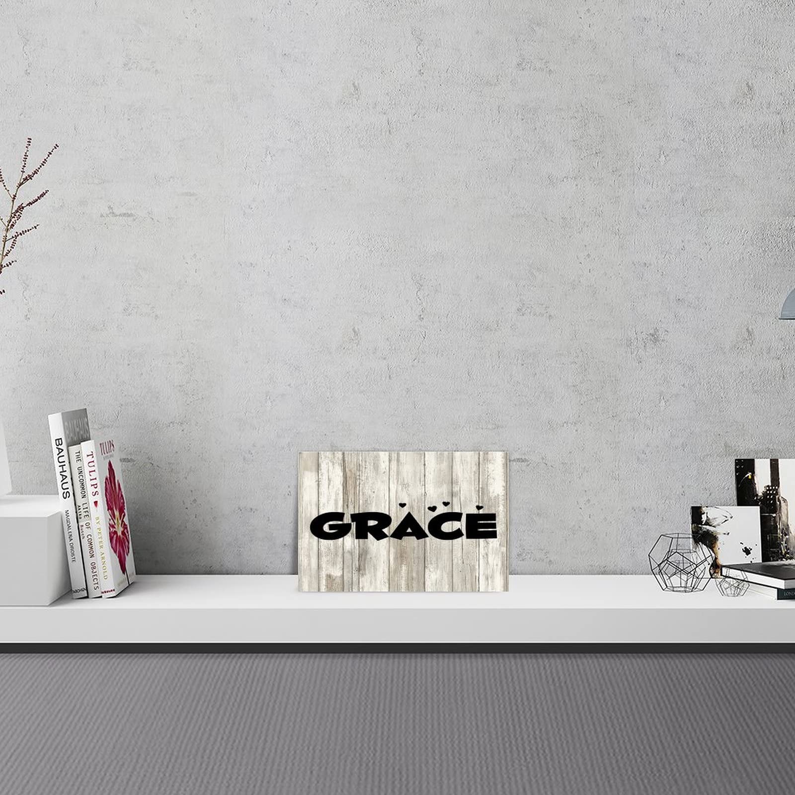 Targa In Legno Con Versetto Biblico 'His Grace Is Enough' - Decorazione Rustica Per Casa - 10,2x15,2 Cm