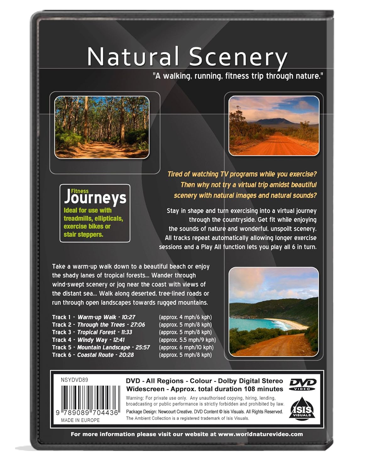 Fitness Journeys – Natural Scenery, for indoor walking, treadmill and cycling workouts