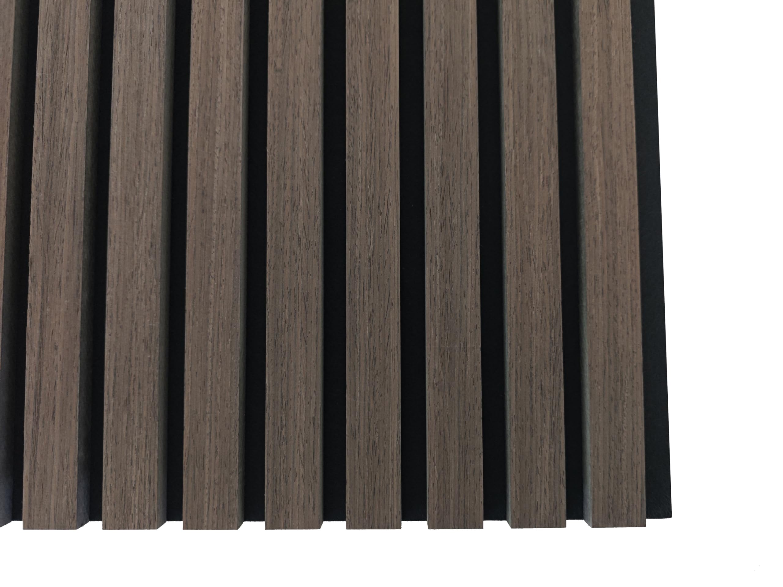 Lot de 2 - 240×60cm panneaux muraux acoustiques MDF chêne noyer