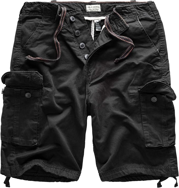 Surplus - Pantaloni corti, uomo, Nero (Schwarz), 34\