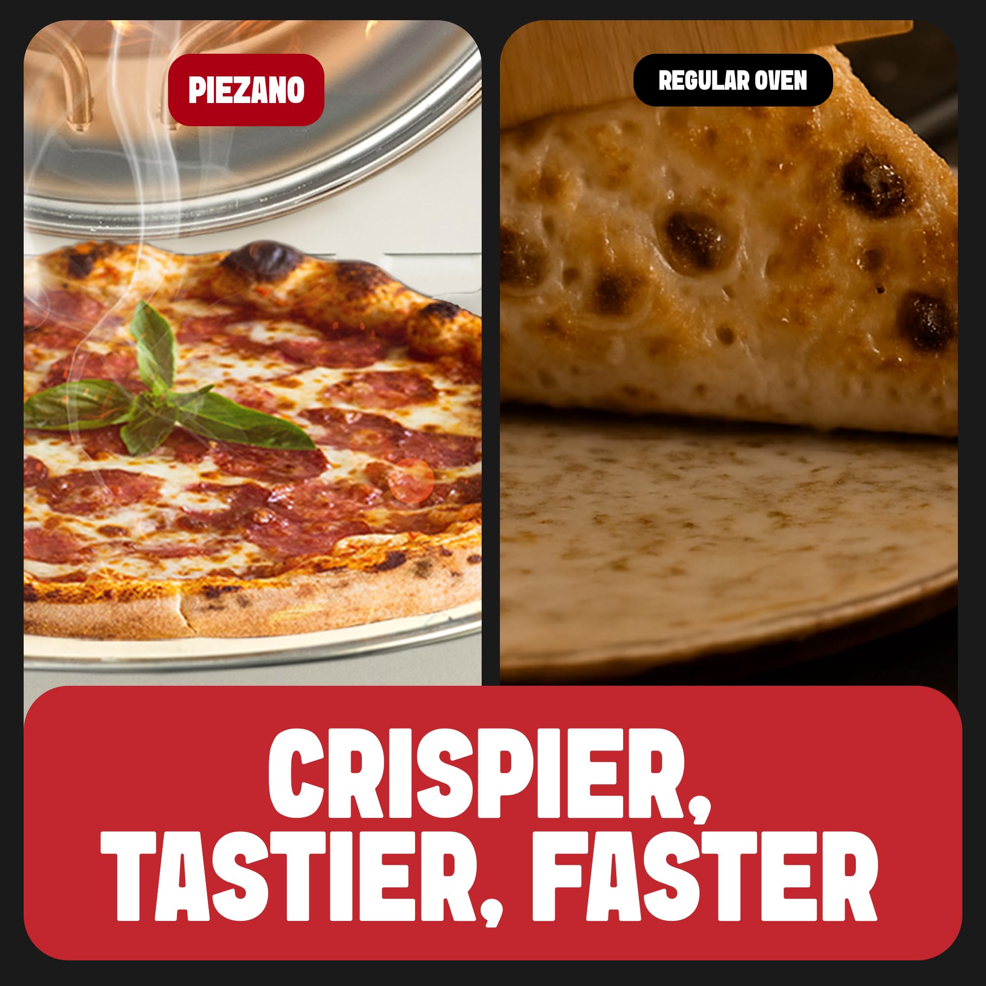 PIEZANO Crispy Crust Pizza Oven by Granitestone – 12 Inch Electric Pizza Oven Indoor Countertop Maker with Ceramic Stone Heats up to 800˚F for Delicious Stone Baked Pizzeria Style Pizza at Home - Additional View