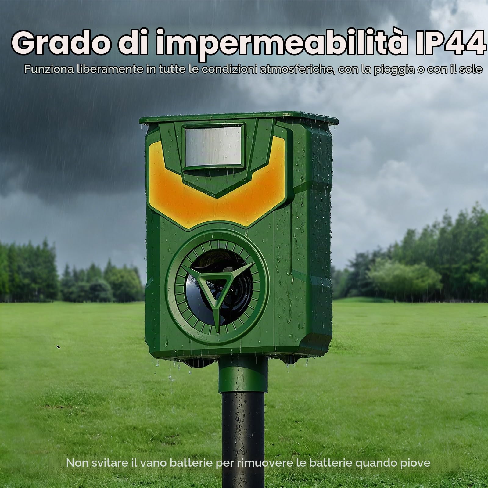 Repellente per Gatti,Dissuasori per Piccioni,Ultrasuoni Dissuasore per gatti Solare con Lampada Fiamma,Ultrasound Repellente per Animali, IP44 Impermeabile per Cani, Uccelli, Topi, Volpi
