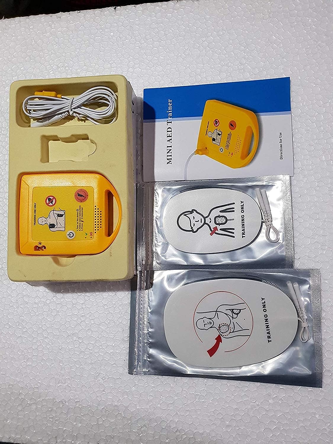 mini aed trainer adult and paediaric pads wire connector portable lab equipment