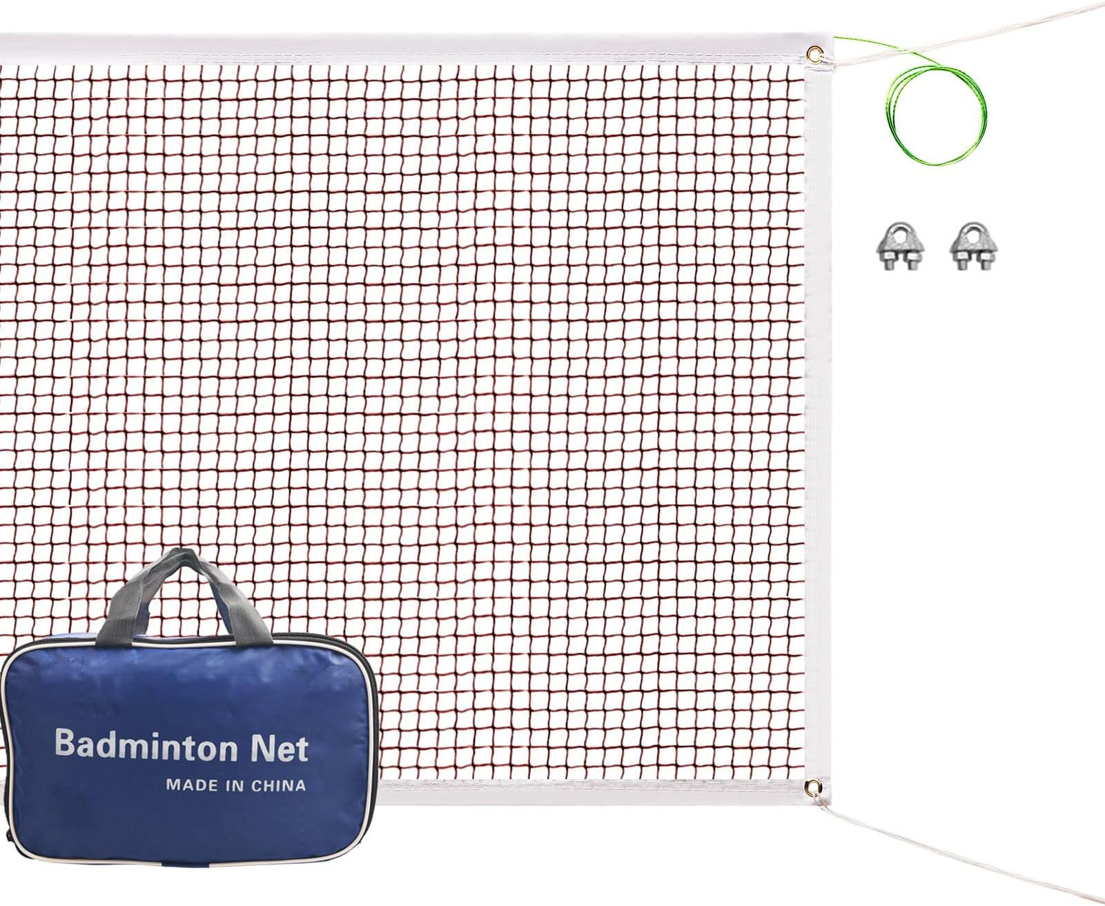 Badminton Net Sports Outdoor Indoor Fitness Badminton Pickleball Replacement Net for Backyard Beach Garden
