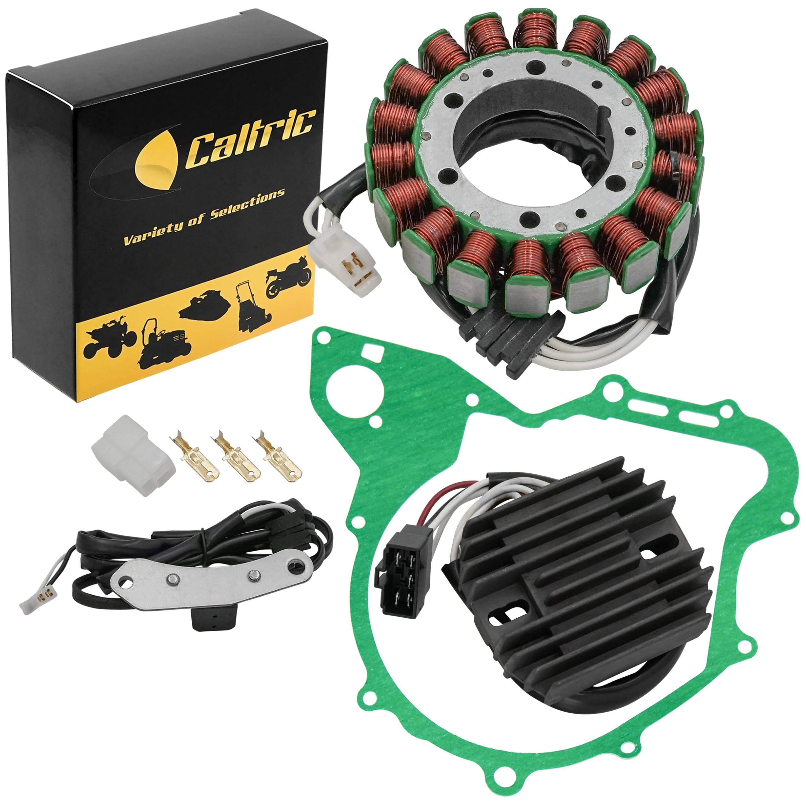 Caltric Stator & Regulator Rectifier With Gasket For Kawasaki VN800 Vulcan 800