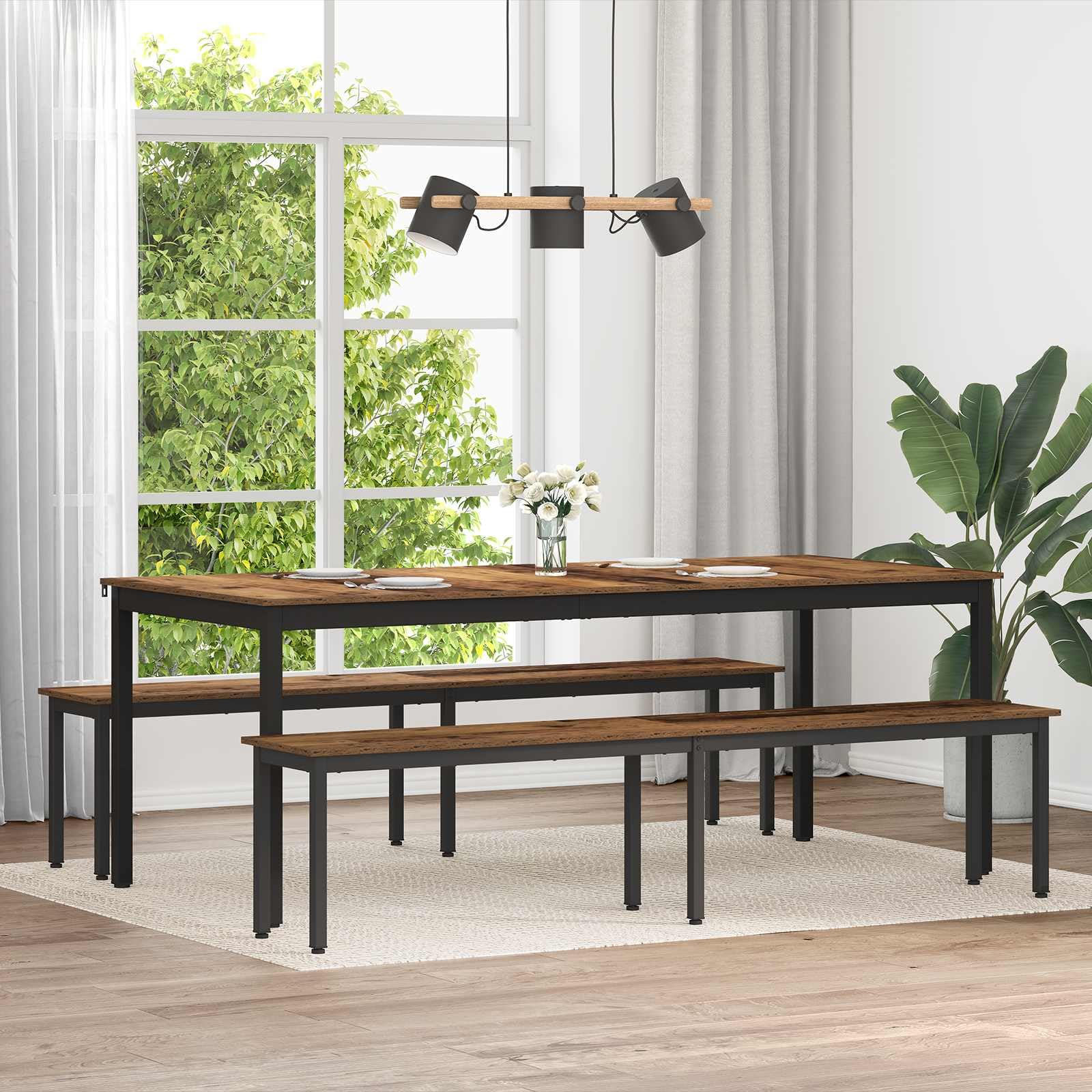 vidaXL Banc Bois Ancien 200 x 35 x 45 cm Bois d'ingénierie