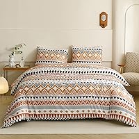 Vista 226 de Luxlovery - Juego de edredón azul neblina, tamaño matrimonial, minimalista, azul polvoriento, edredones de algodón suaves y transpirables, azul