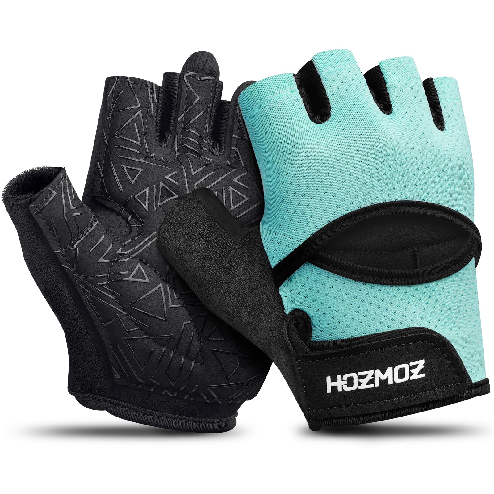 HOZMOZ Ventilated Weight Lifting Gloves, Thick Padded Fitness Gloves for Men and Women, Workout Gloves with Full Palm Protection, Grip and Shock Absorption — image 1