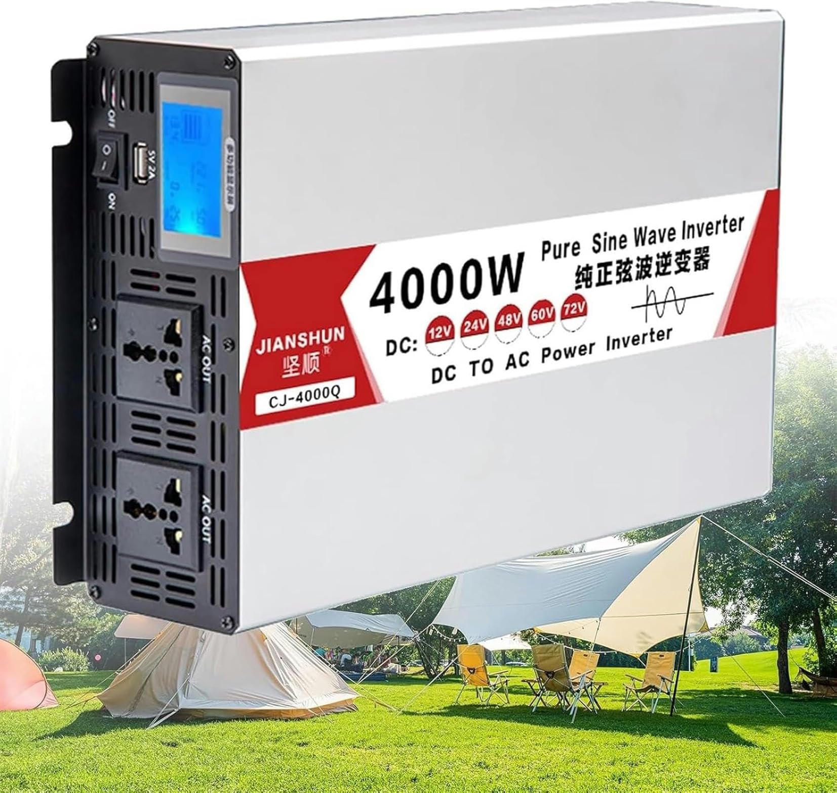 Onduleur onde sinusoïdale pure évite les pannes de batterie avec transformateur 24V