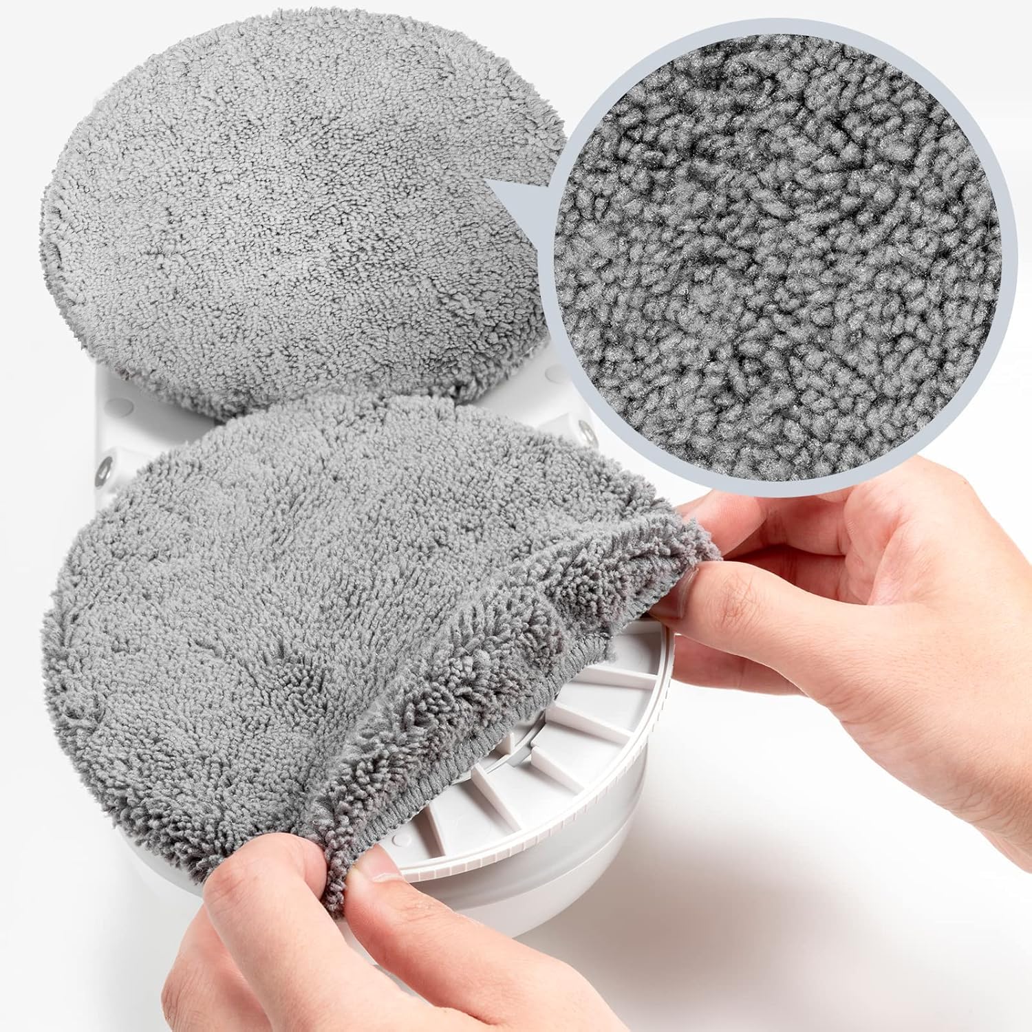 5 Paare Reinigungspad Ersatzteile für iDEEBO C200/E300 Fensterputzroboter, Weiches, hochdichtes Fasermaterial, wiederverwendbar, für eine effektive Fensterreinigung