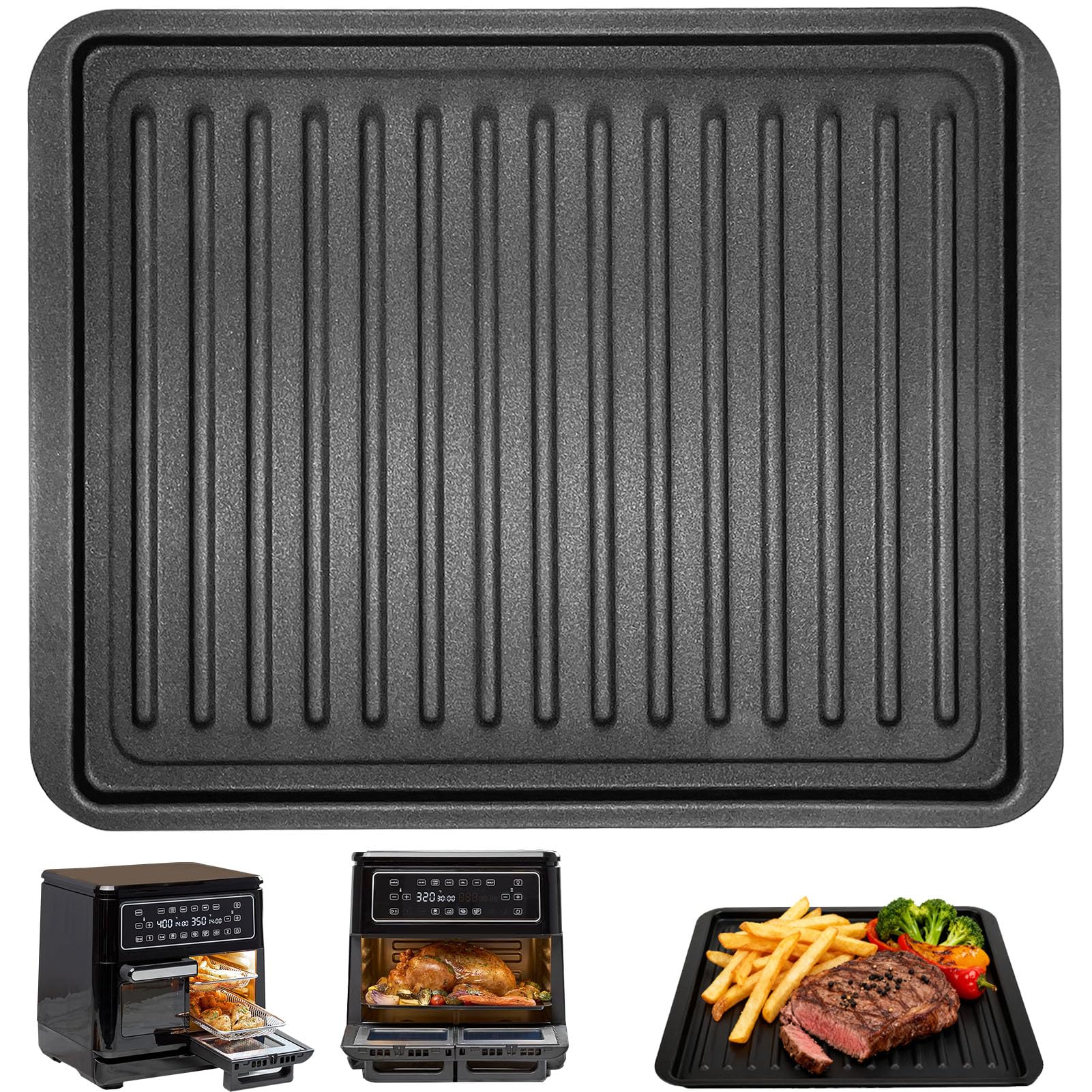 GXF Air Fryer Roasting Tray for Breville Halo Flexi 11L VDF130 VDF138 VDF130X, Air Fryer Replacement Parts Accessories Grill Racks Baking Drip Tray，Dishwasher Safe