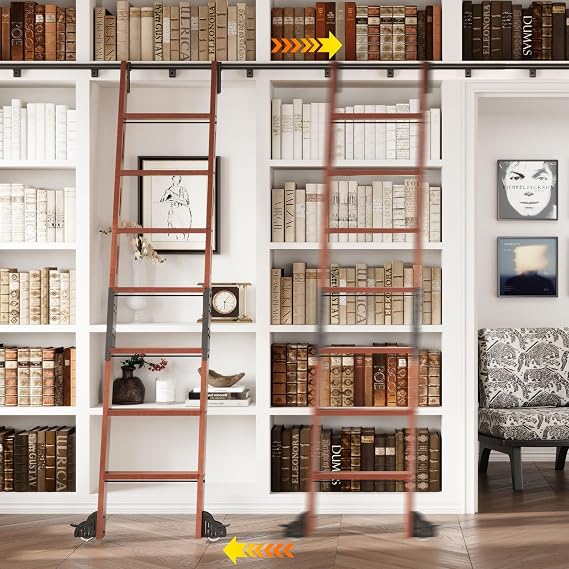 4FT Extention Aluminum Sliding Track for Rolling Library Ladder