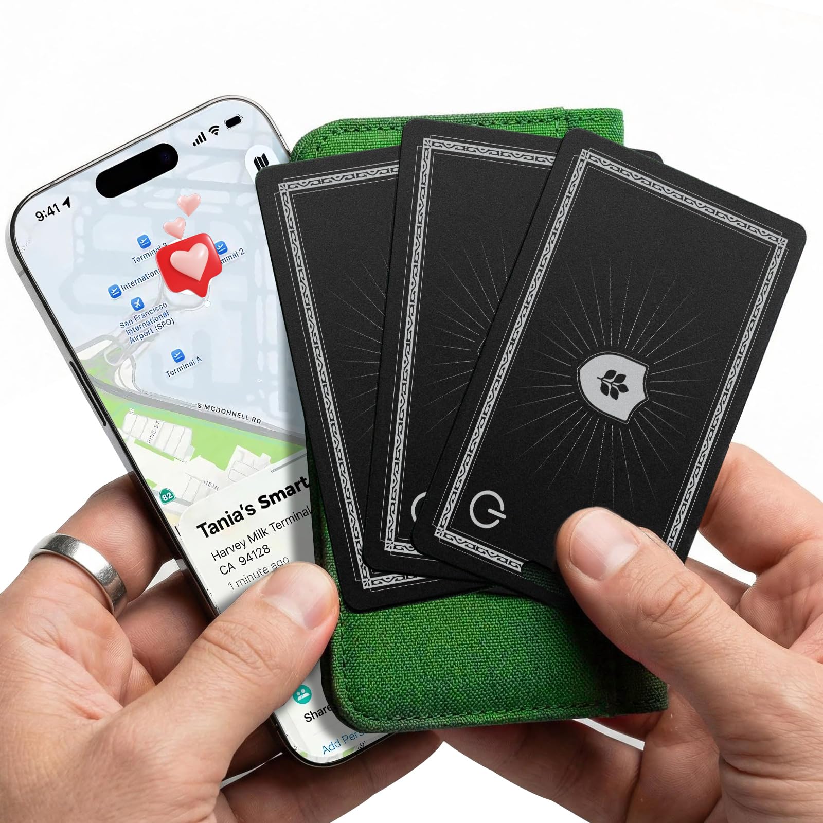 [3 Pack] Wallet Tracker Card (iOS Only),Ultra Slim 0.07in,Rechargeable Bluetooth Tracker, IP68 Waterproof,Wireless Charging, Smart Location Finder for Keys, Wallet, Luggage Tags-image-23