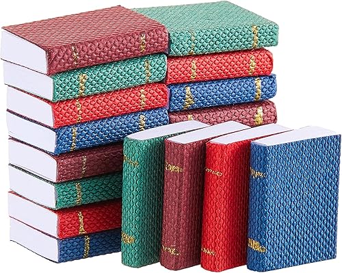 Miniatura 8 de Sumind 12 piezas a escala 1:12 en miniatura para casa de muñecas, mini libro, miniaturas surtidas, casa de muñecas, libros pequeños, accesorios