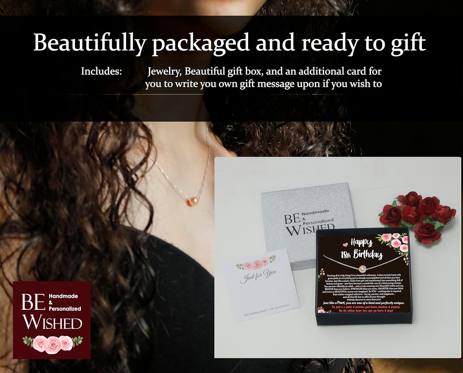 Be Wished Personalized 18th Birthday Gifts for Women, Necklace with Meaningful Message - Image 2