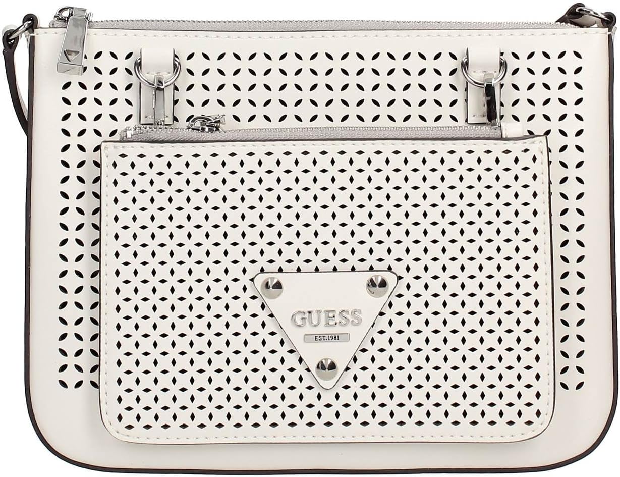 GUESS Audrey 2 In 1 Crossbody Top Zip (White)