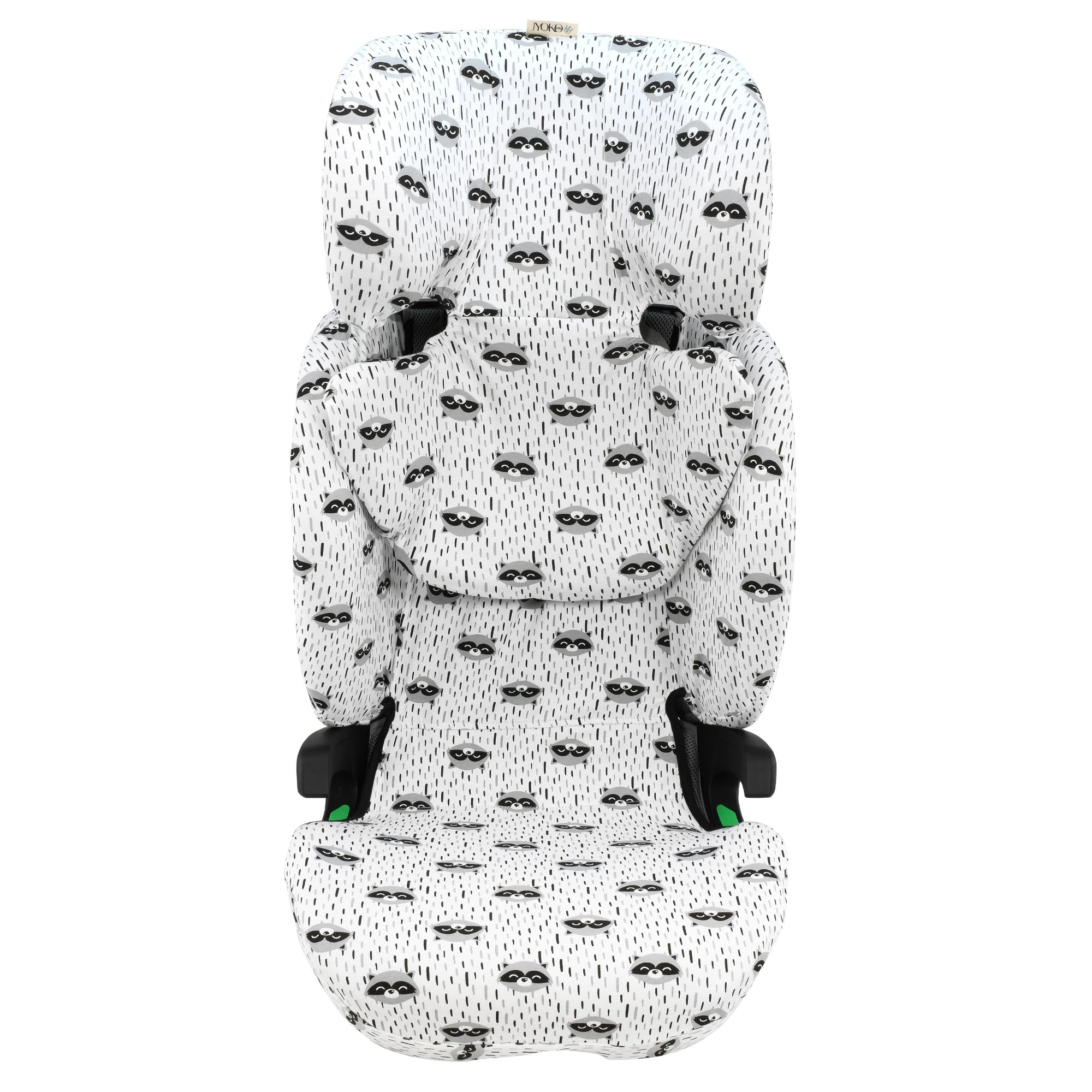 JYOKO Kids Funda de algodón para Silla de Coche Compatible con Axkid (Raccoon, Axkid Nextkid)
