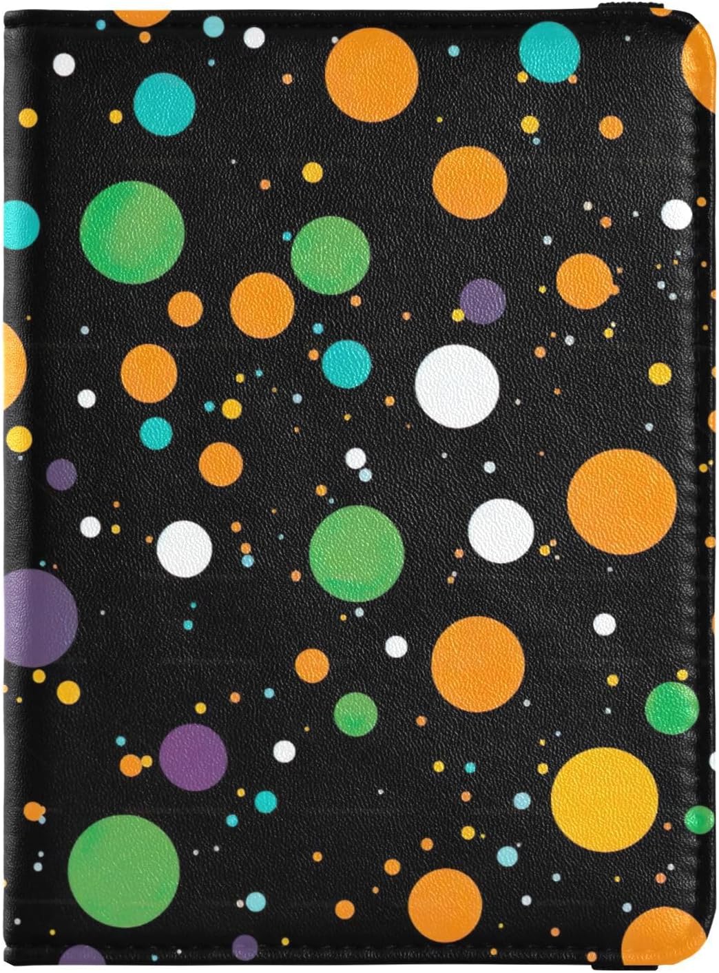 SPRIPORT Colorful Polka Dots Funny PU Leather Passport Holder Cover Wallet Case for Women Men Passport Book Card Case with Credit Card Slots Travel Accessories for Family Vacation Girls Boys Gift