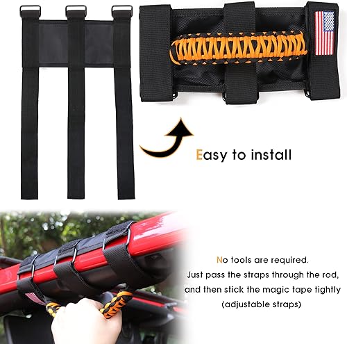 Miniatura 5 de Asas de agarre de barra de agarre para Jeep Wrangler Accesorios TJ JK JL CJ YJ 2 puertas 4 puertas 1945-2023 Jeep Gladiator JT UTV ATV  Hebilla de