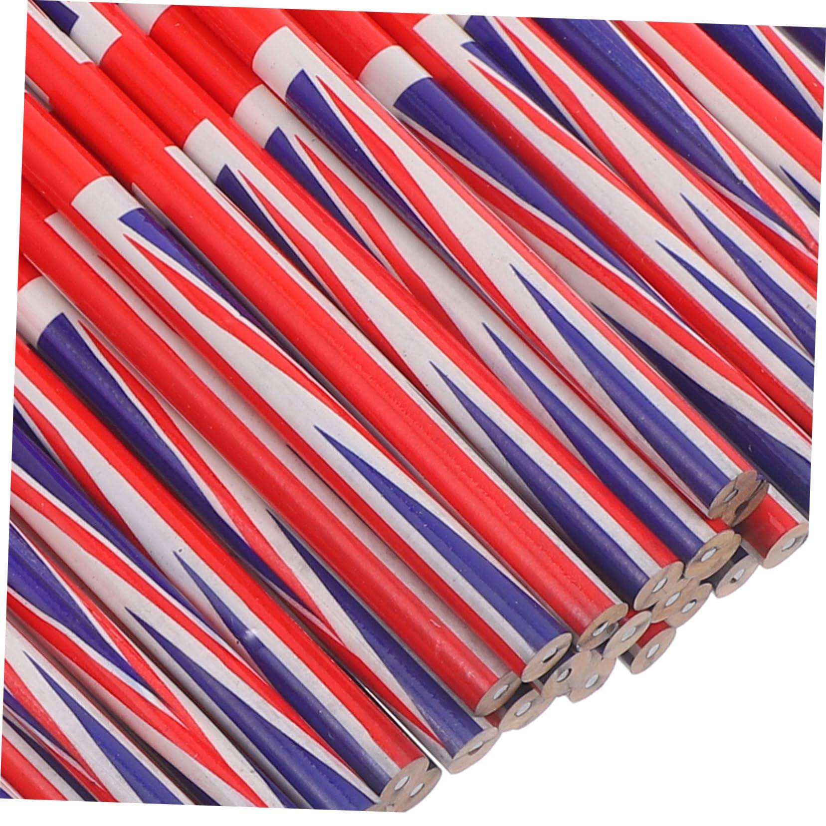 Housoutil Lápices de Madera para Colorear Diseño de Bandera Inglesa 60 Unidades Multiusos para Manualidades y Actividades Escolares