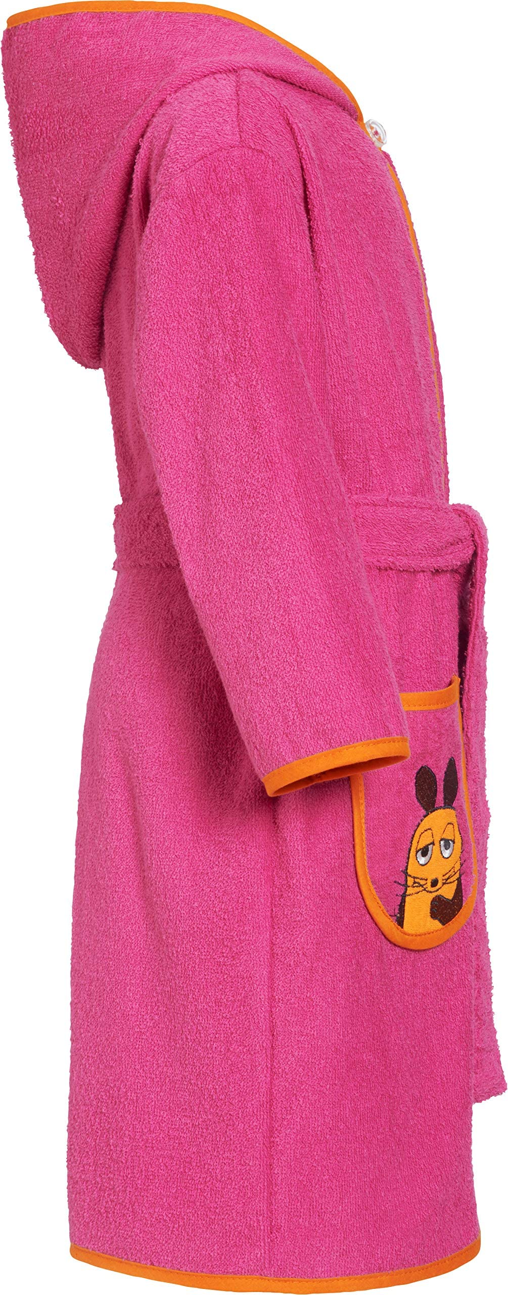 Playshoes Szlafrok kąpielowy dla dzieci, frotte, uniseks, różowa myszka, 146-152