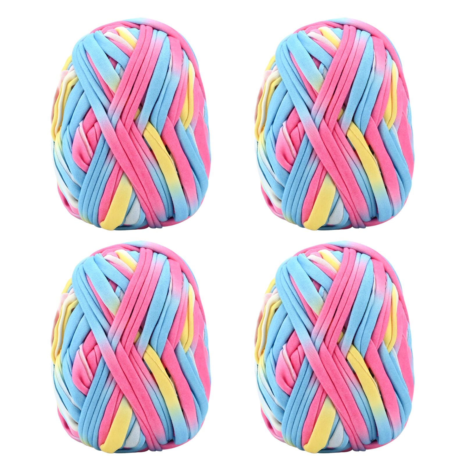 4Pack 100g Grof katoen garen voor breien en haken T-shirt