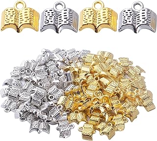 100pcs Book Pendant Charms Alloy Open Holy Bible Book Charms Pendants Open Books Charms for DIY Bracelets Necklace Jewelry...