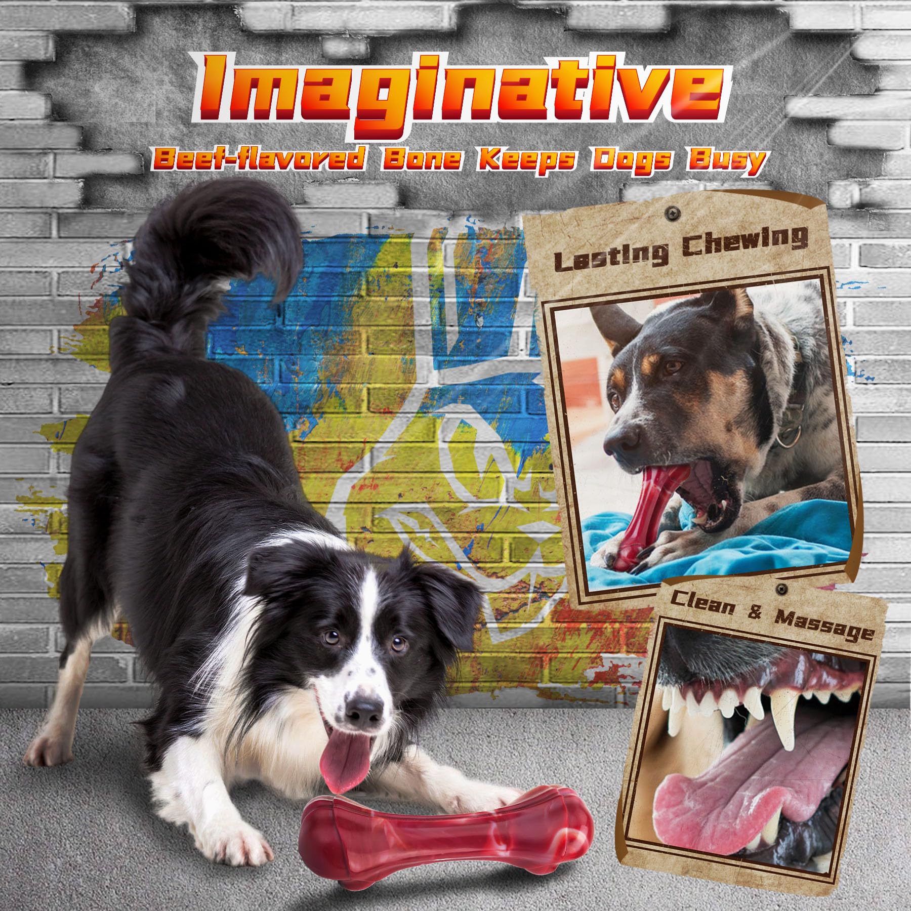 Varios Juguetes masticables Resistentes para Perros masticadores agresivos, Paquete de 9 Juguetes indestructibles para Perros Grandes Que Incluyen Juguetes masticables y de Cuerda, Juguetes