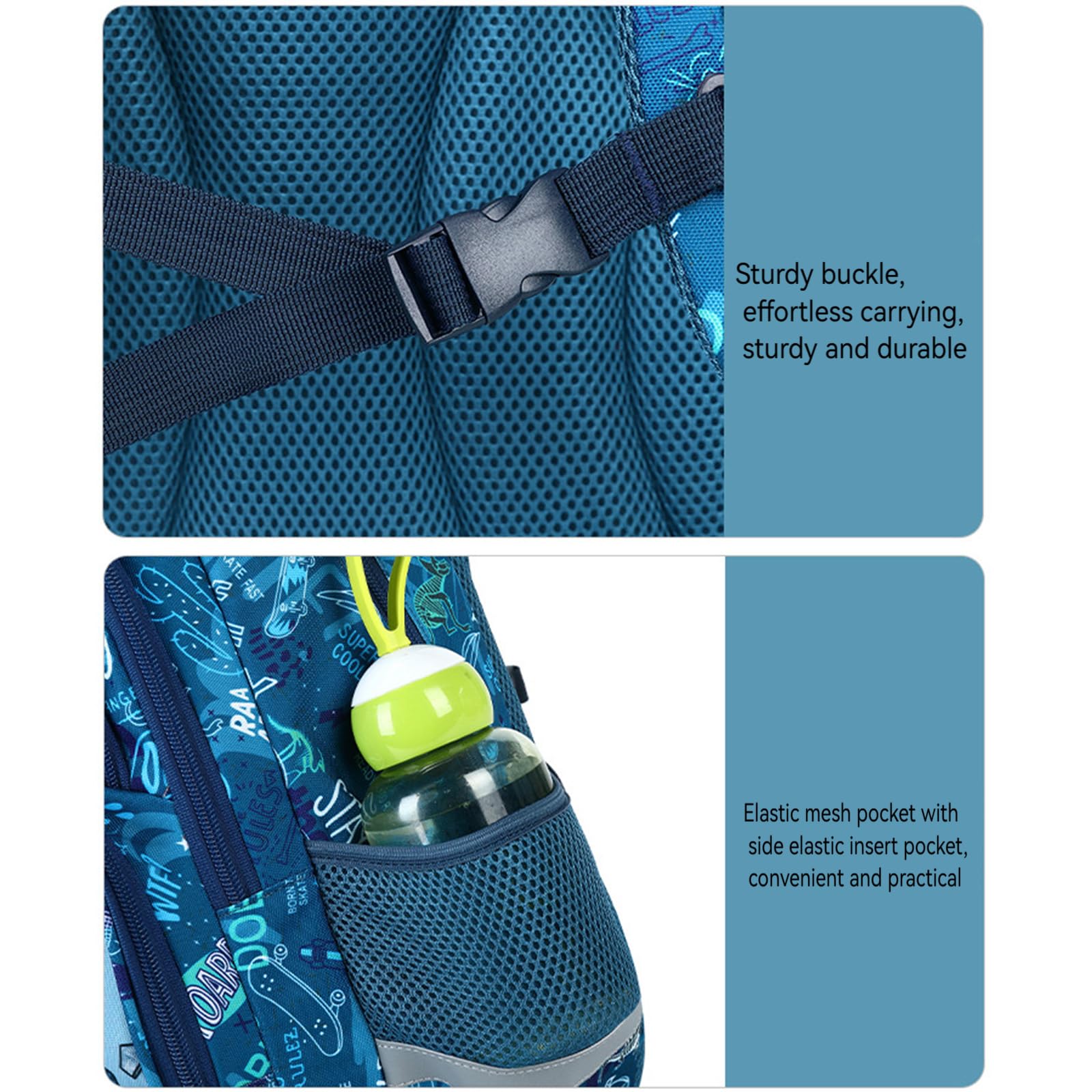 Generisch 3-teiliges Kinder Schulset, Schulranzen, ergonomischer Schulrucksack mit isolierter Brotdosentasche und Stifteetui, praktisches Geschenk für alle Grundschulkinder, G