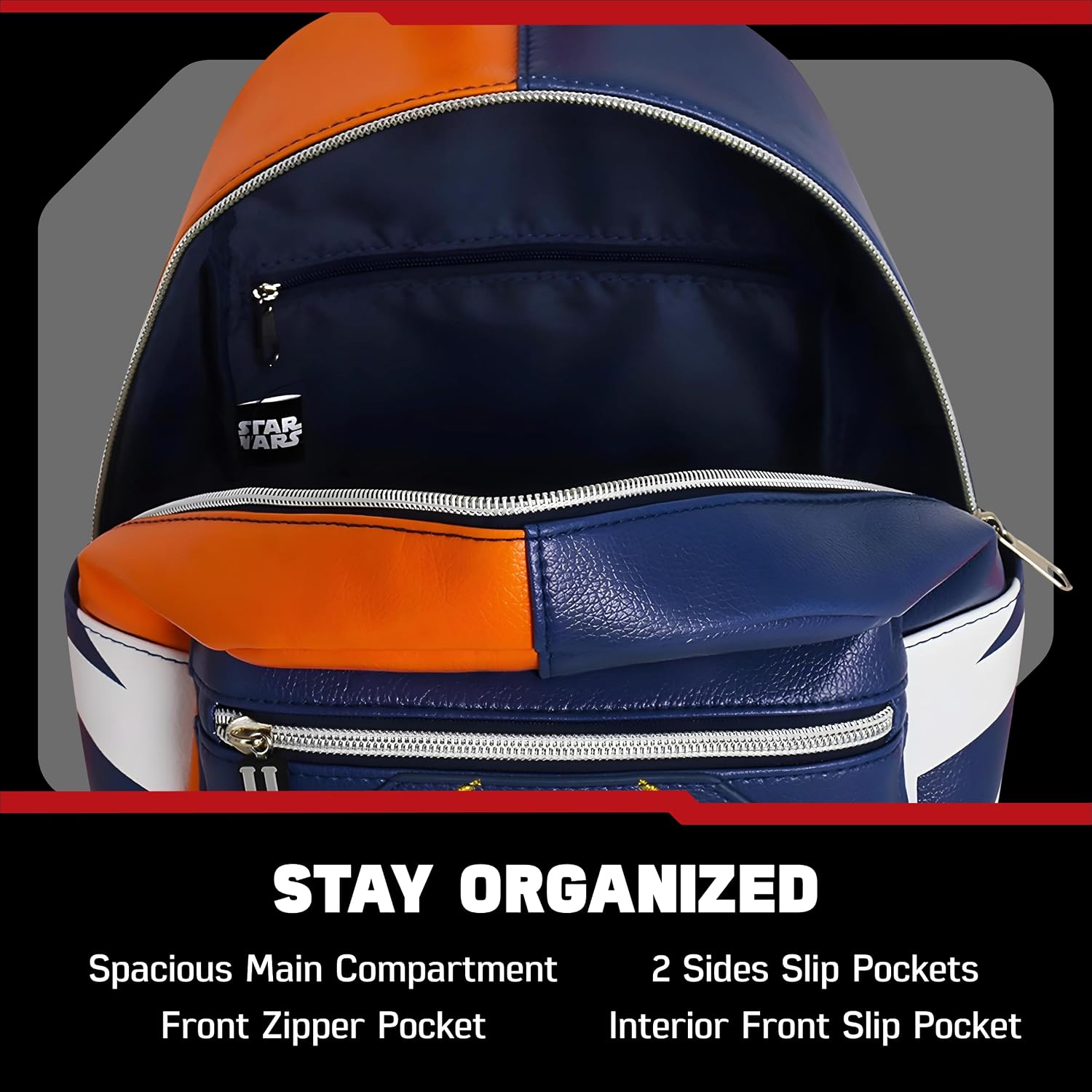 STAR WARS Mini Backpack, Ahsoka Clone Wars Small Travel Bag for Men and Women, Multi, 9 Inch