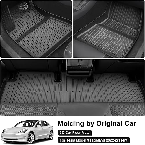 Vista 135 de Powerty Alfombras resistentes para BMW X3 2018 a 2024 y BMW X4 2019 a 2024, a medida para accesorios de X3 y X4, de elastómero termoplástico 3D