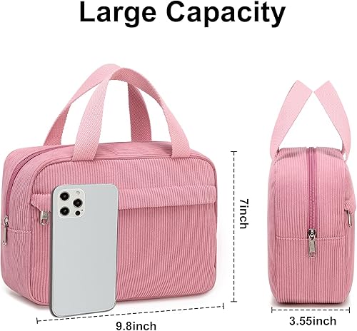 Miniatura 5 de Bolsa de maquillaje para mujer, bolsa de cosméticos grande, organizador de maquillaje, bolsas de aseo de viaje, bolsa impermeable con cremallera
