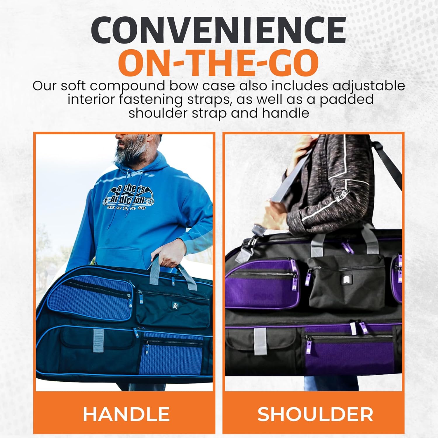 LEGEND Apollo Soft Bow Case - Compound Bow Case with Multiple Storage & Foam Padding, Lightweight Bow and Arrow Case for Archery Accessories, Bow Bag with Arrow Tube Pocket - 40" & 44"