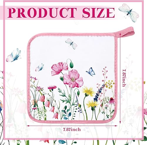 Miniatura 5 de Bencailor 12 soportes para ollas con bolsillo para cocina, guantes calientes para horno, bolsa de galletas, guantes de horno para cocina, regalo,